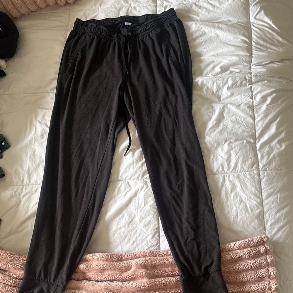 Old Navy Black Track Pants with Elastic Cuffs